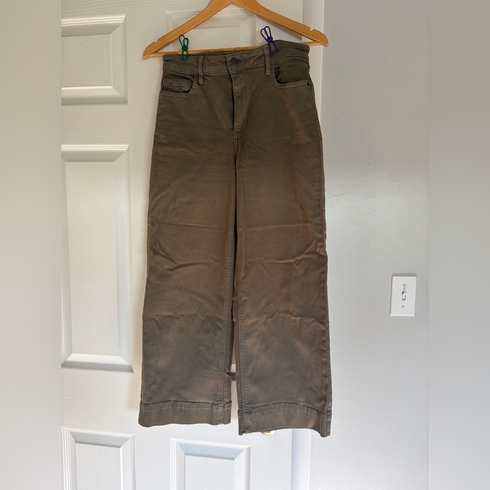 Carly Jean Los Angeles Mer Olive Wide Leg Jeans